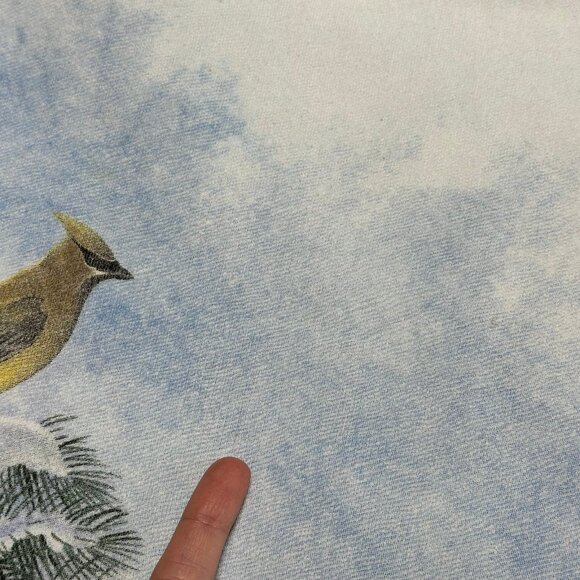 Vintage Artisans All Over Bird Print Cardigan Sweater XL/2XL Nature USA Winter - Picture 7 of 11